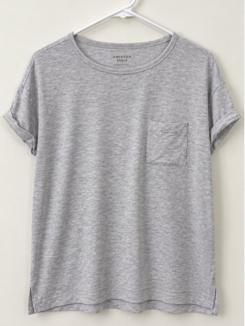 American Eagle Soft & Sexy Gray Pocket Tee Size S